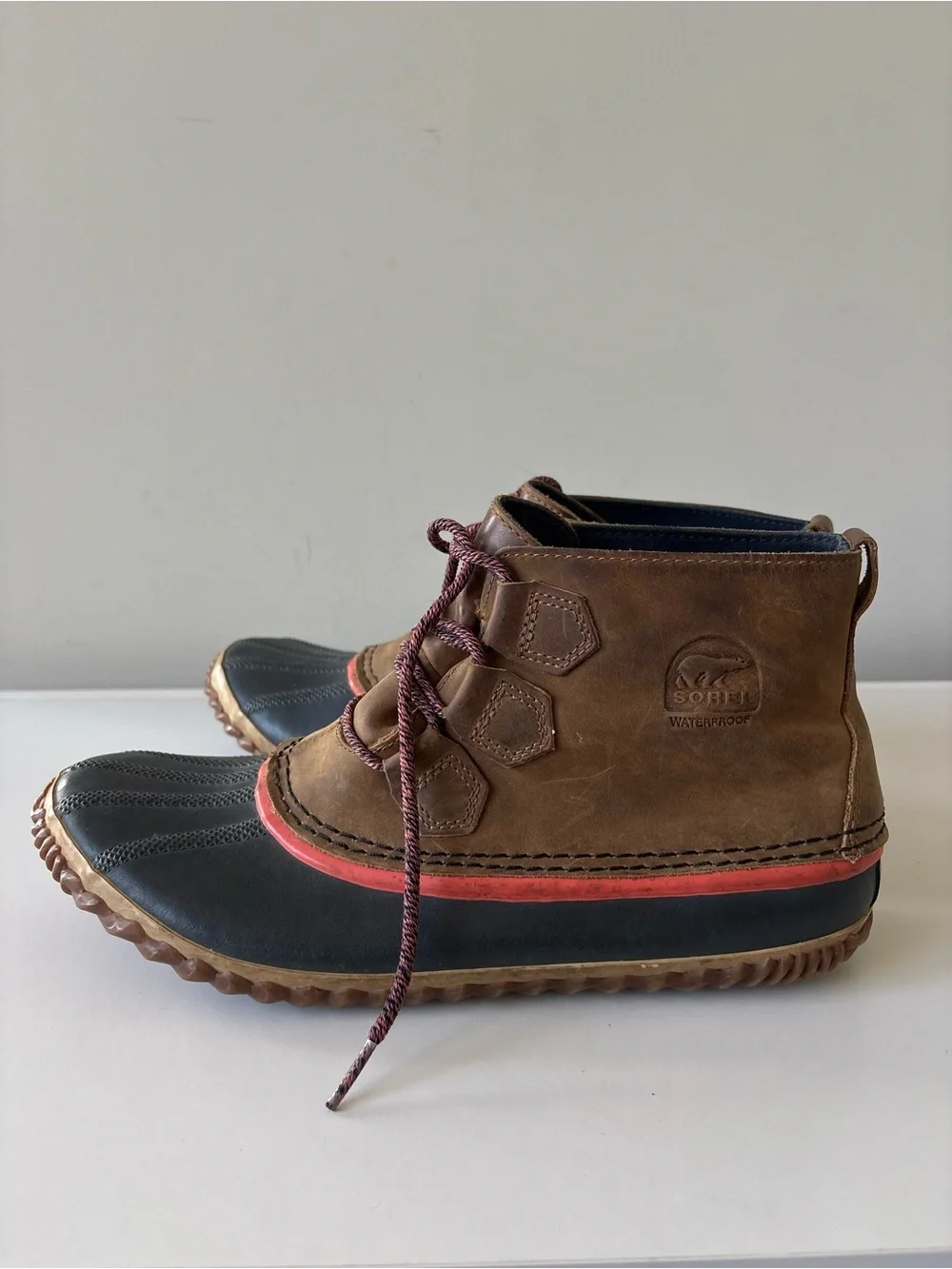 Sorel Out N’ About Leather Duck Boots Size 11